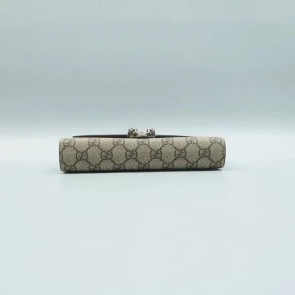 100% Authentic GUCCI Dionysus Brown Canvas Shoulder Bag - Picture 4 of 12